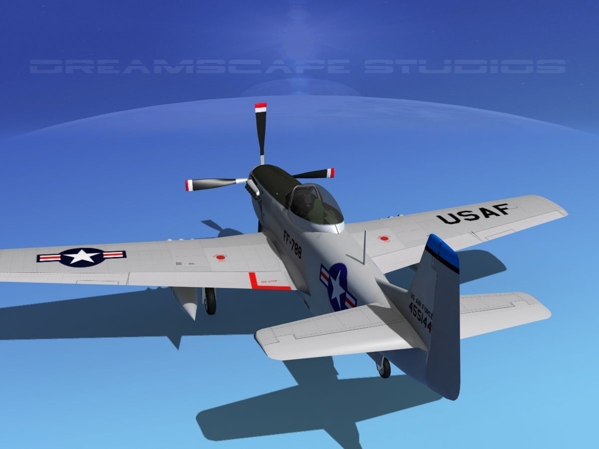 F-51D Mustang USAF 2 3D model_10