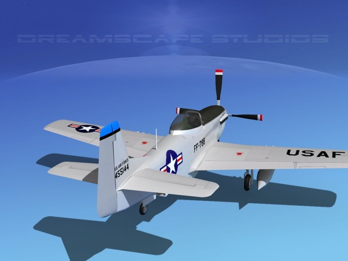 F-51D Mustang USAF 2 3D model_9