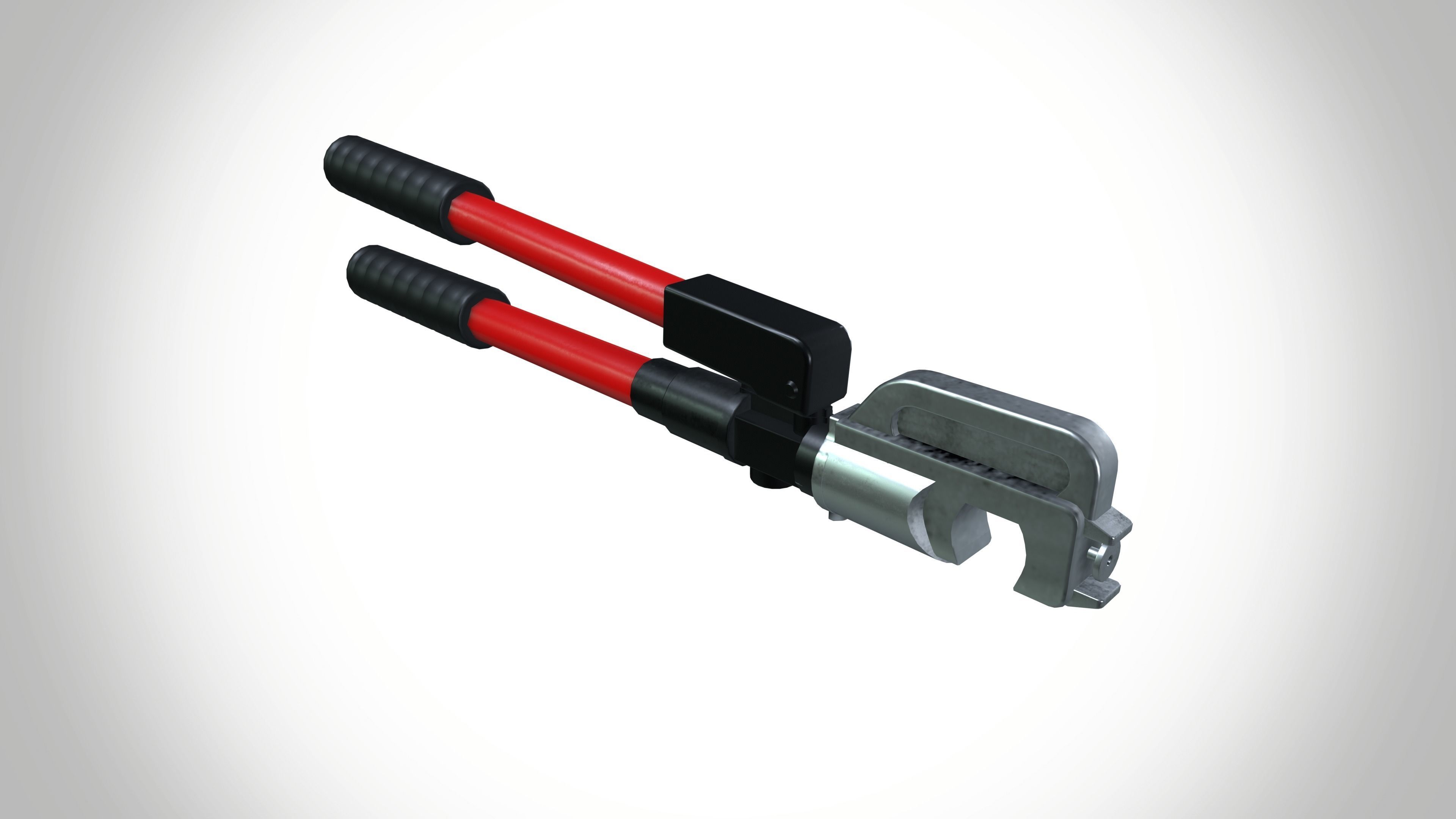 Hydraulic crimping plier Low-poly 3D model_7