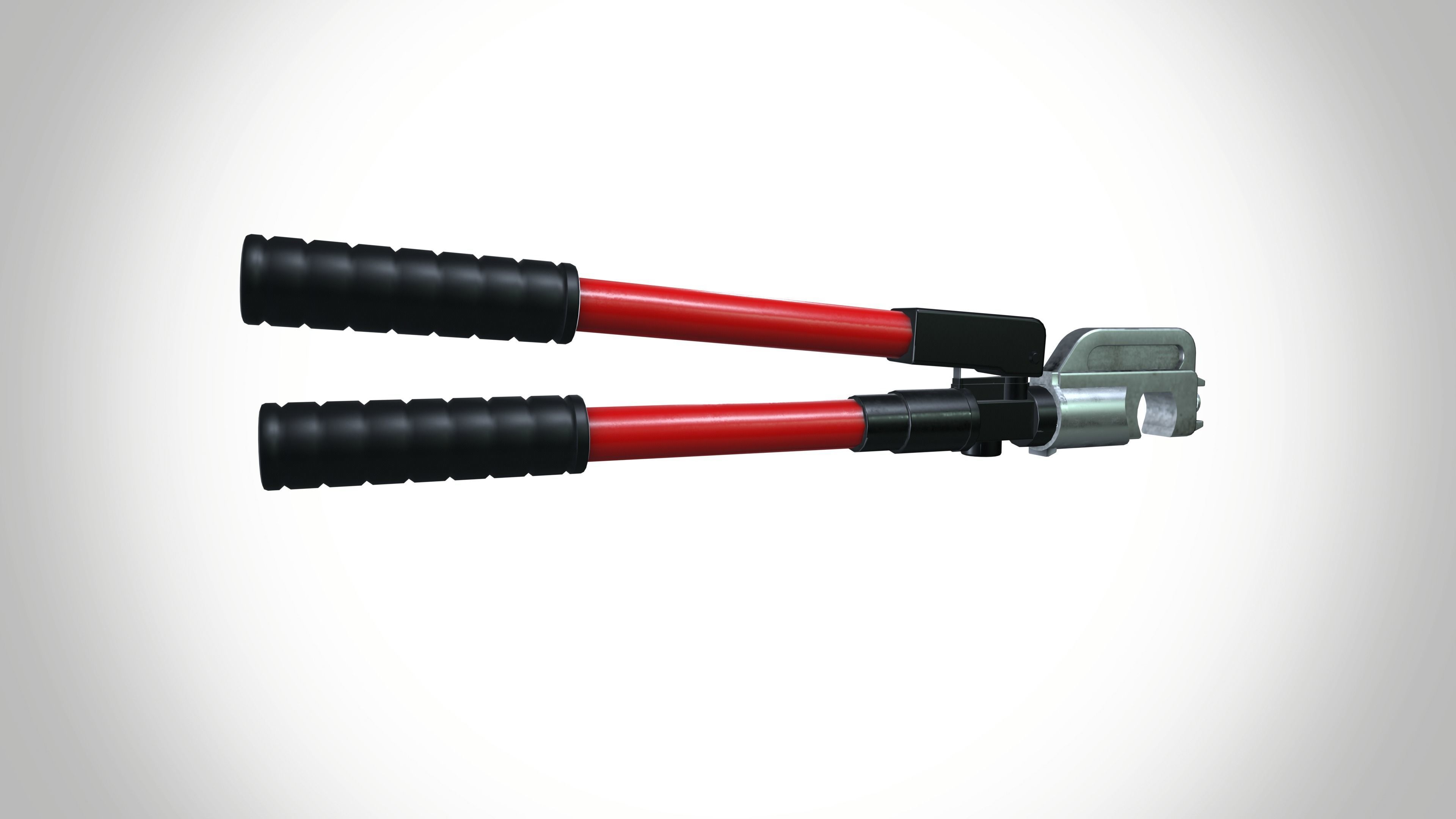 Hydraulic crimping plier Low-poly 3D model_3