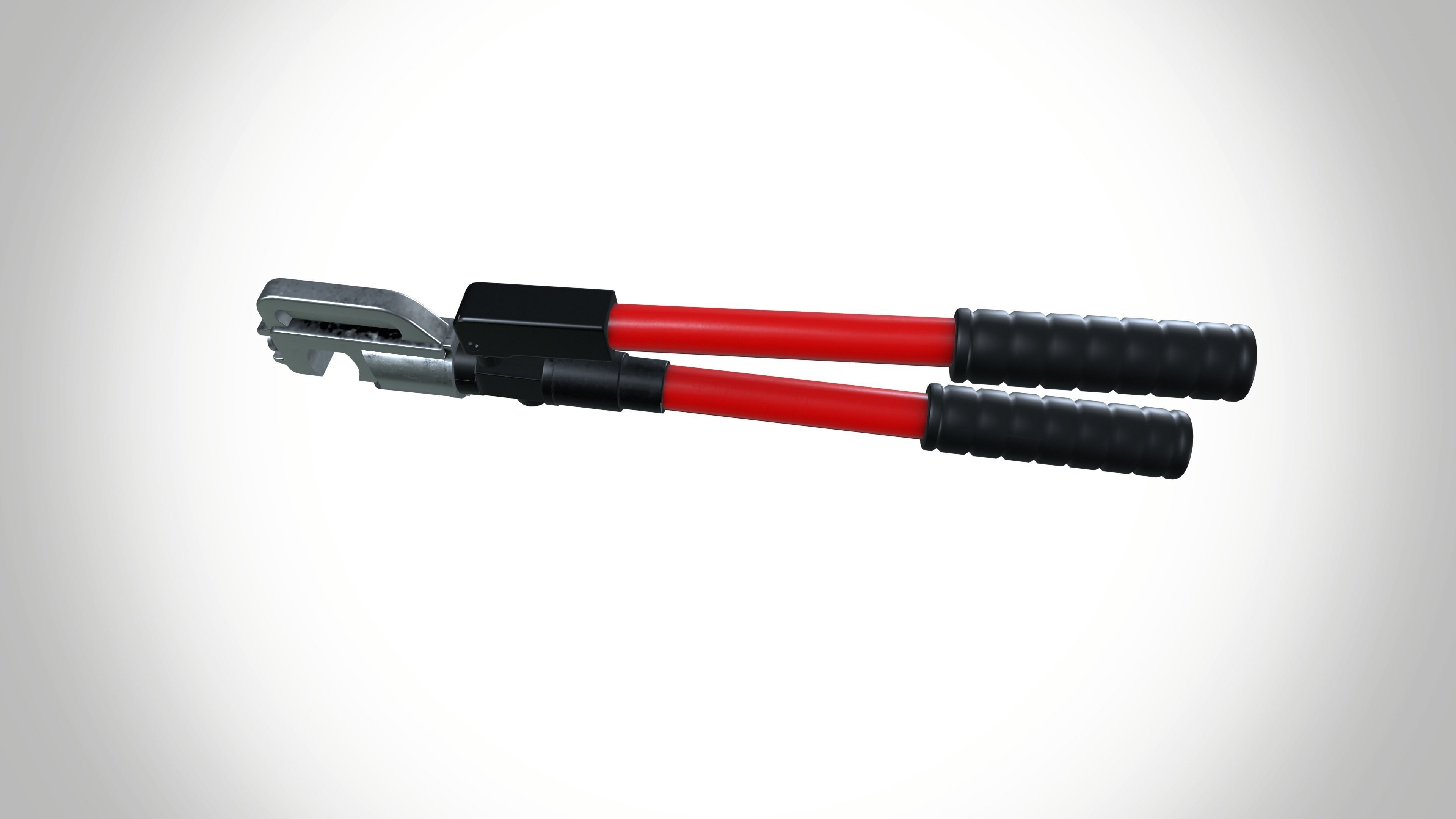 Hydraulic crimping plier Low-poly 3D model_4