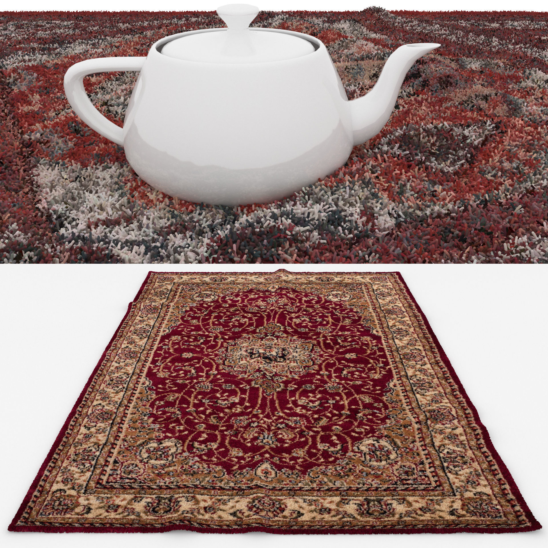 Rugs No 987 Low-poly 3D model_1