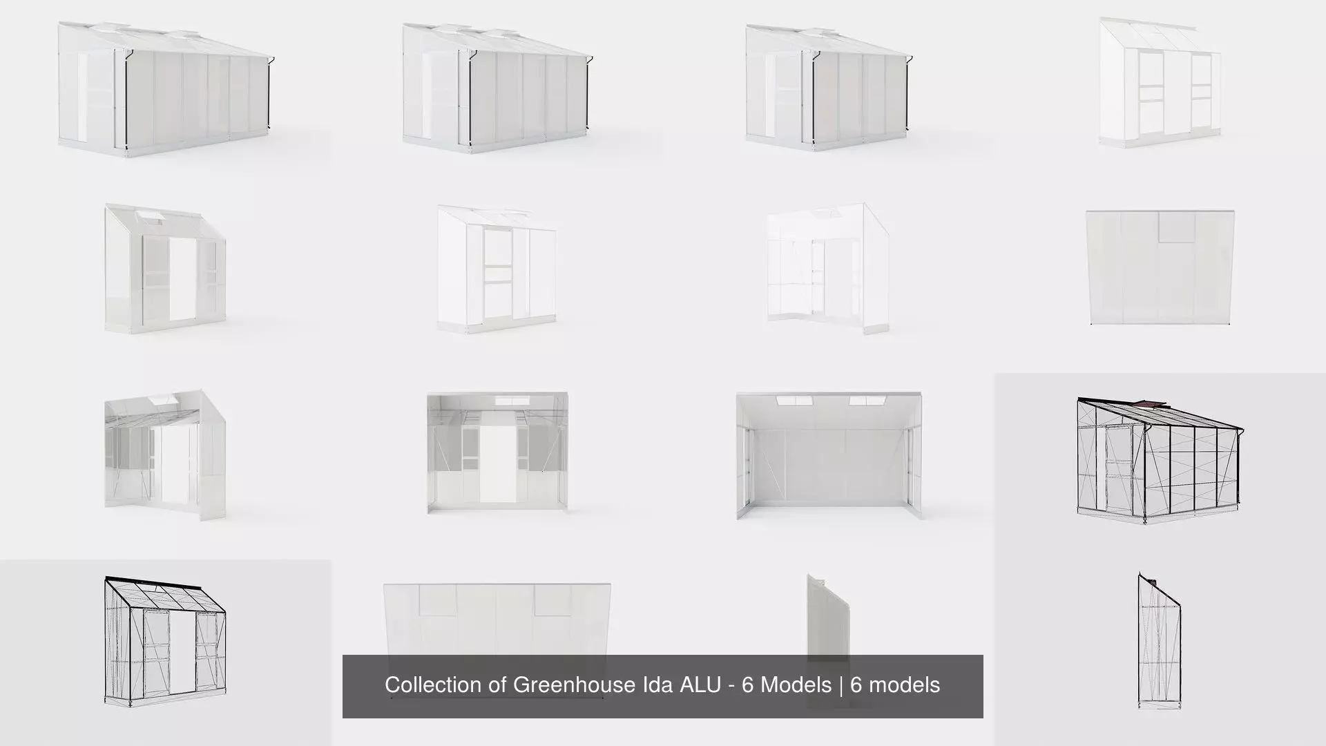 Collection of Greenhouse Ida ALU - 6 Models _0