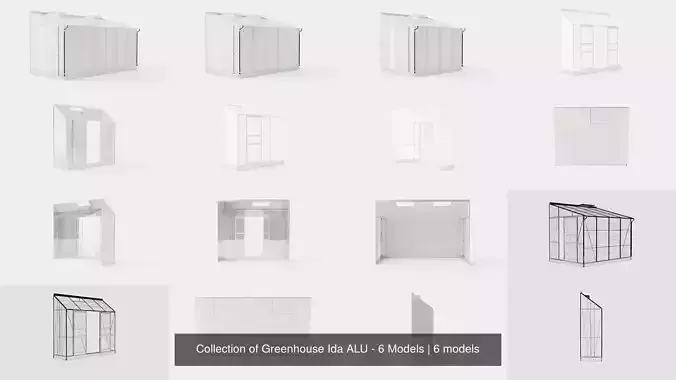 Collection of Greenhouse Ida ALU - 6 Models 
