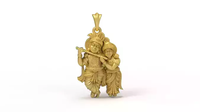 RadhaKrishna pendant Artwork-91