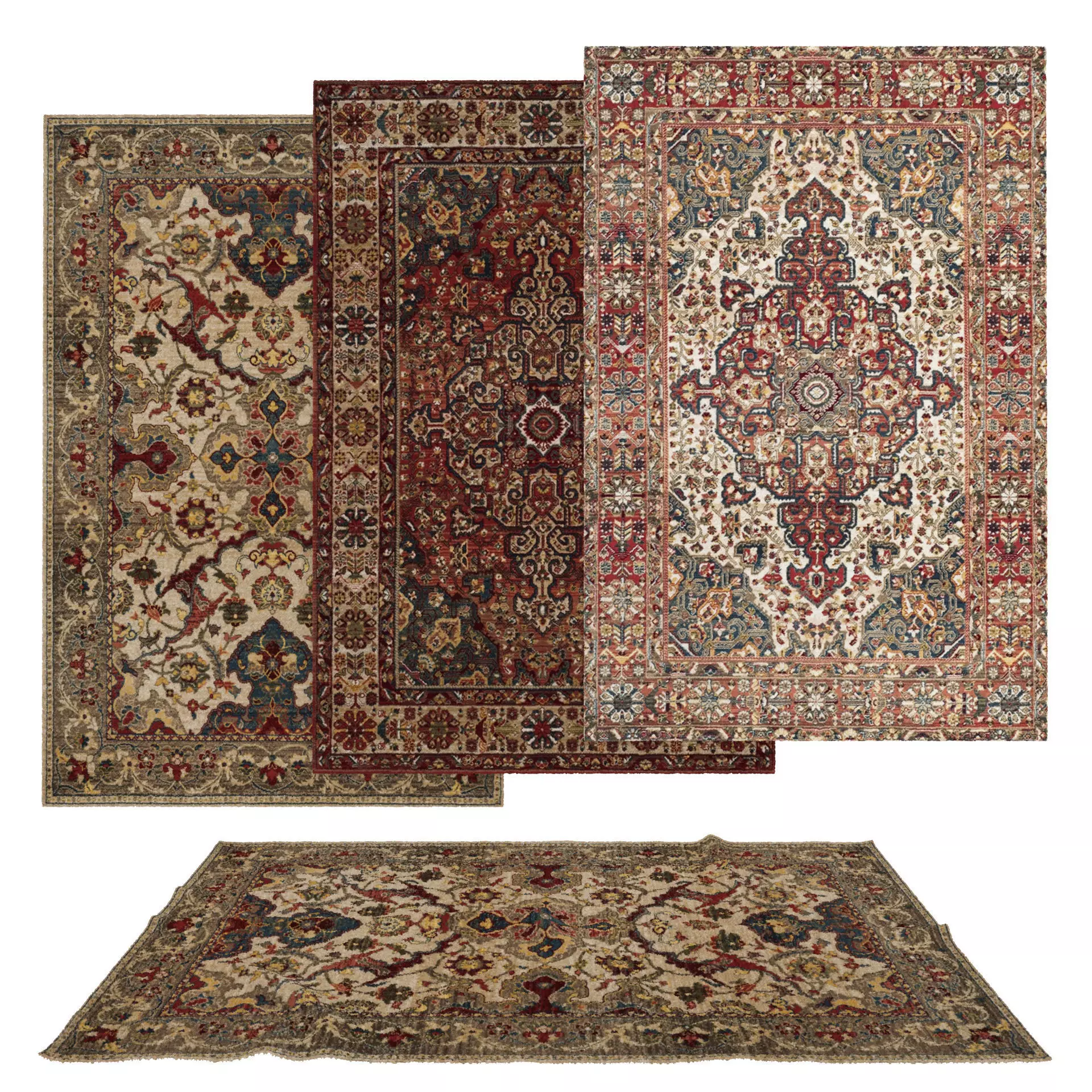 Rugs No 988 Low-poly 3D model_0