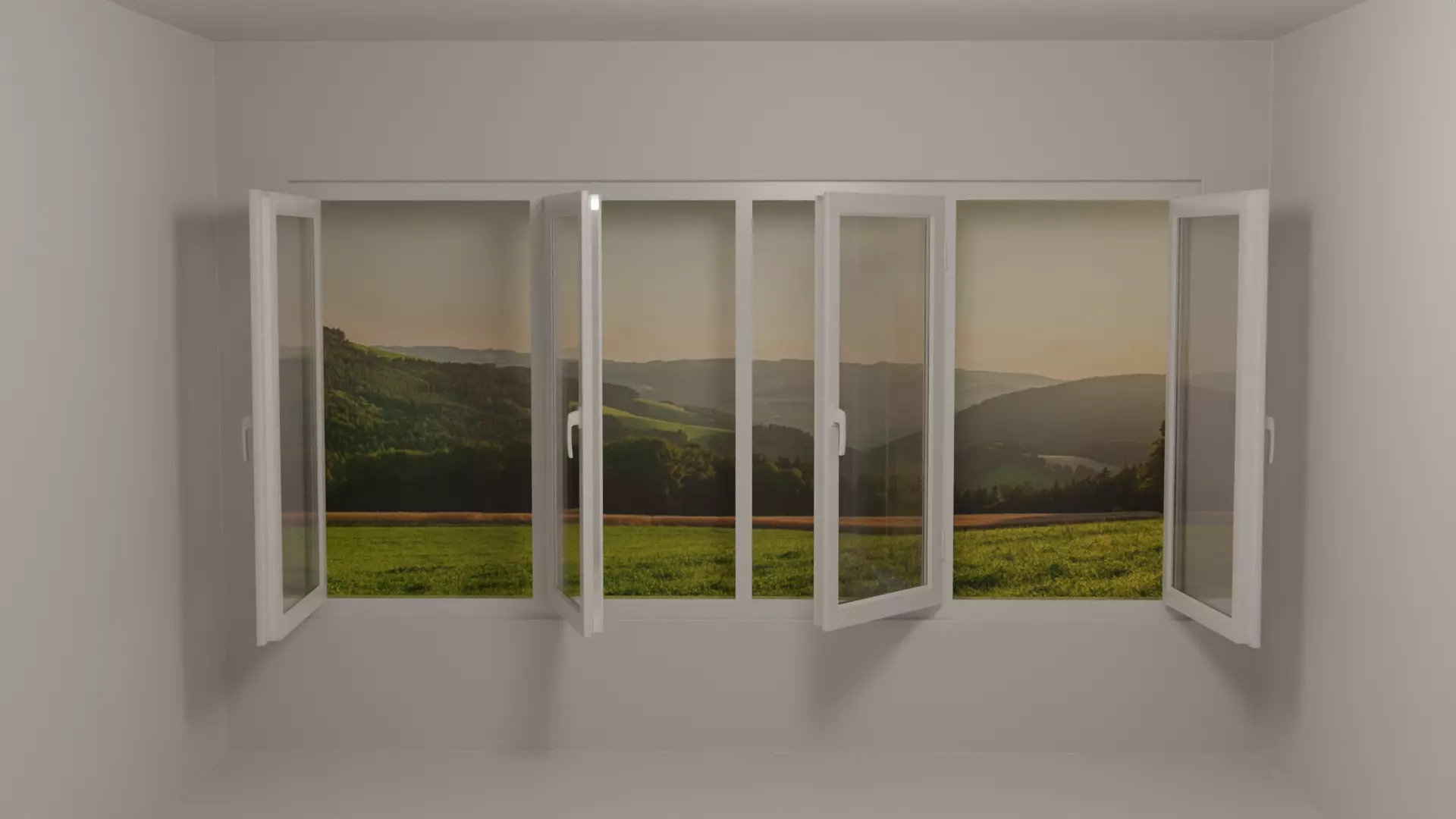 Plastic windows collection of 6 pieces 3D model