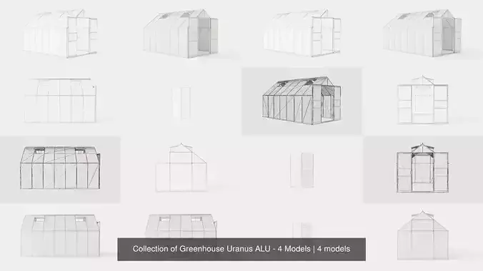 Collection of Greenhouse Uranus ALU - 4 Models  Collection of Greenhouse Uranus ALU - 4 Models