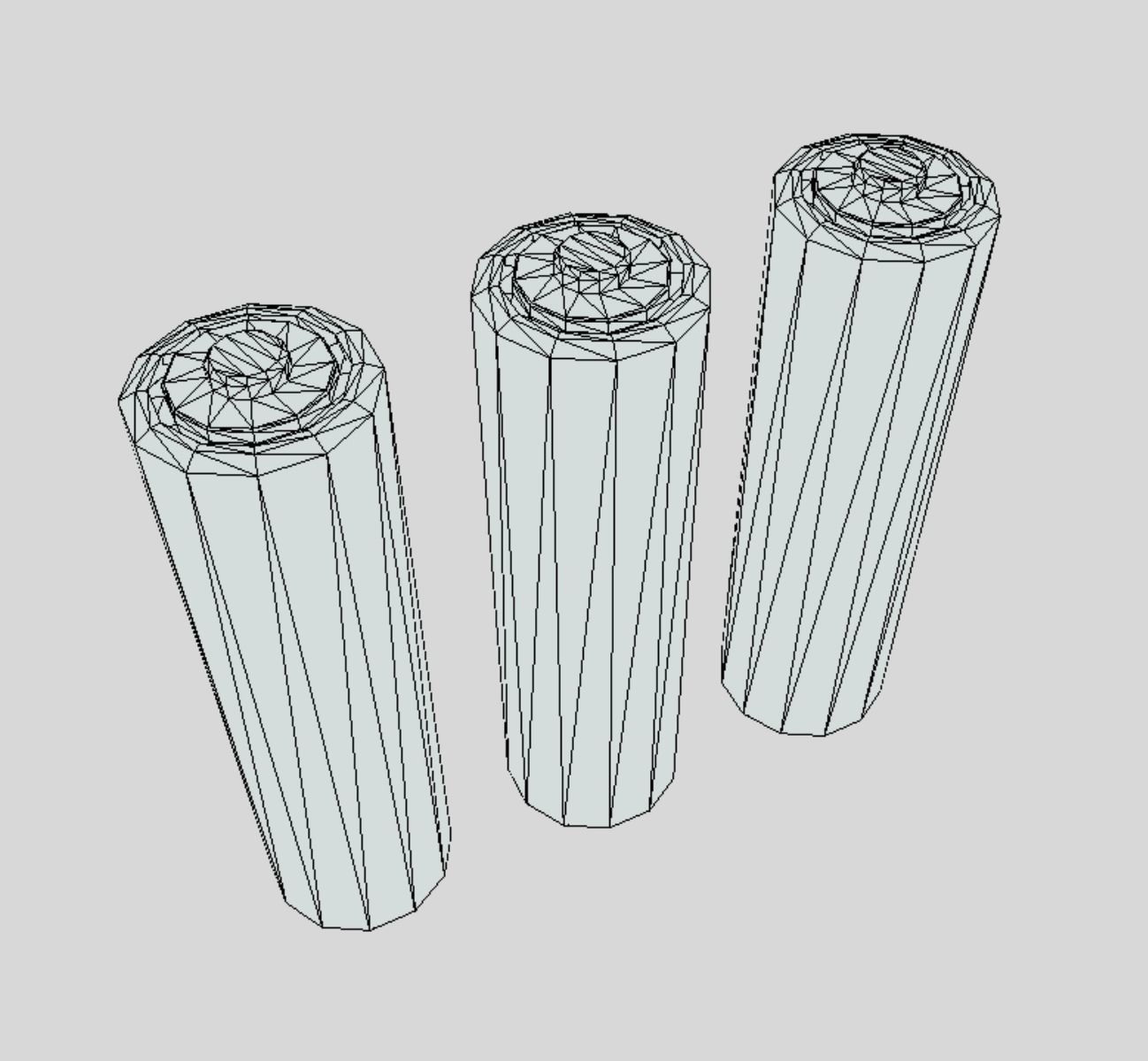 AA Batteries 3x Low-Poly Game-Ready PBR VR AR Low-poly 3D model_9