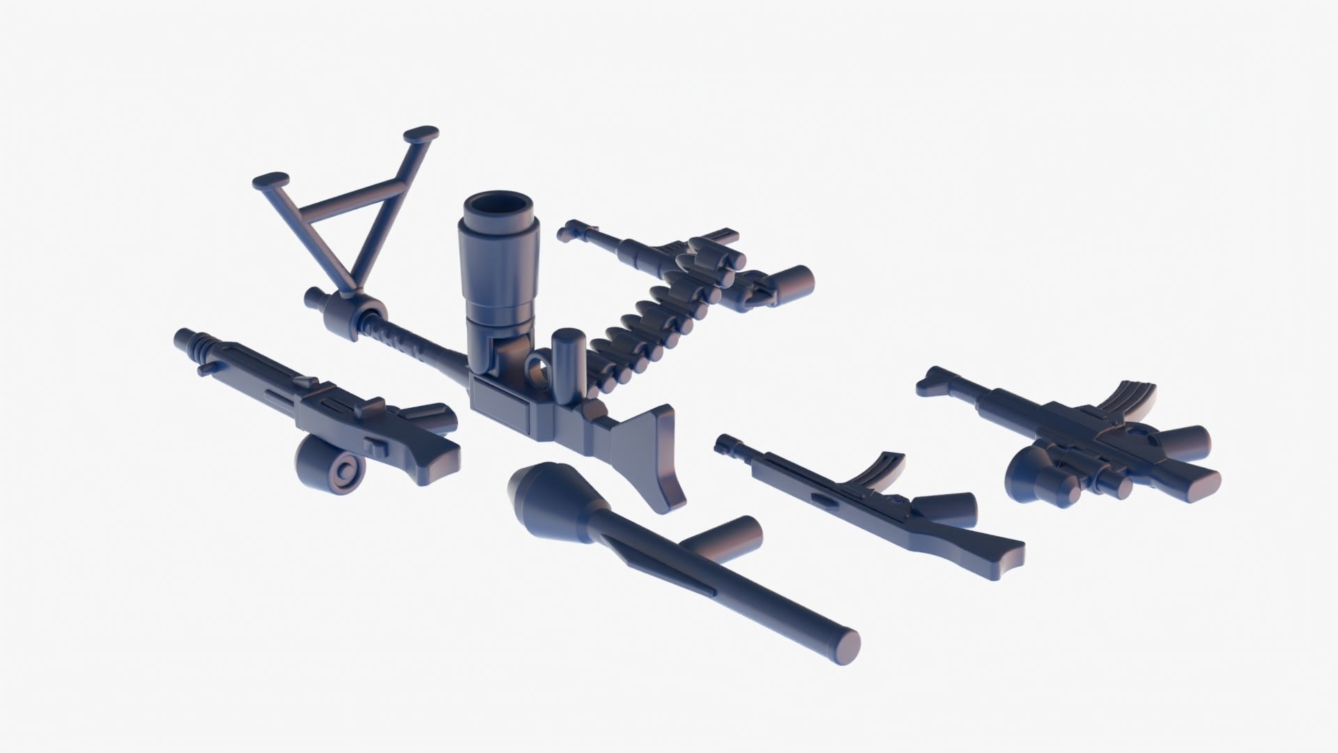 Lego Weapon Collections 3D model_7