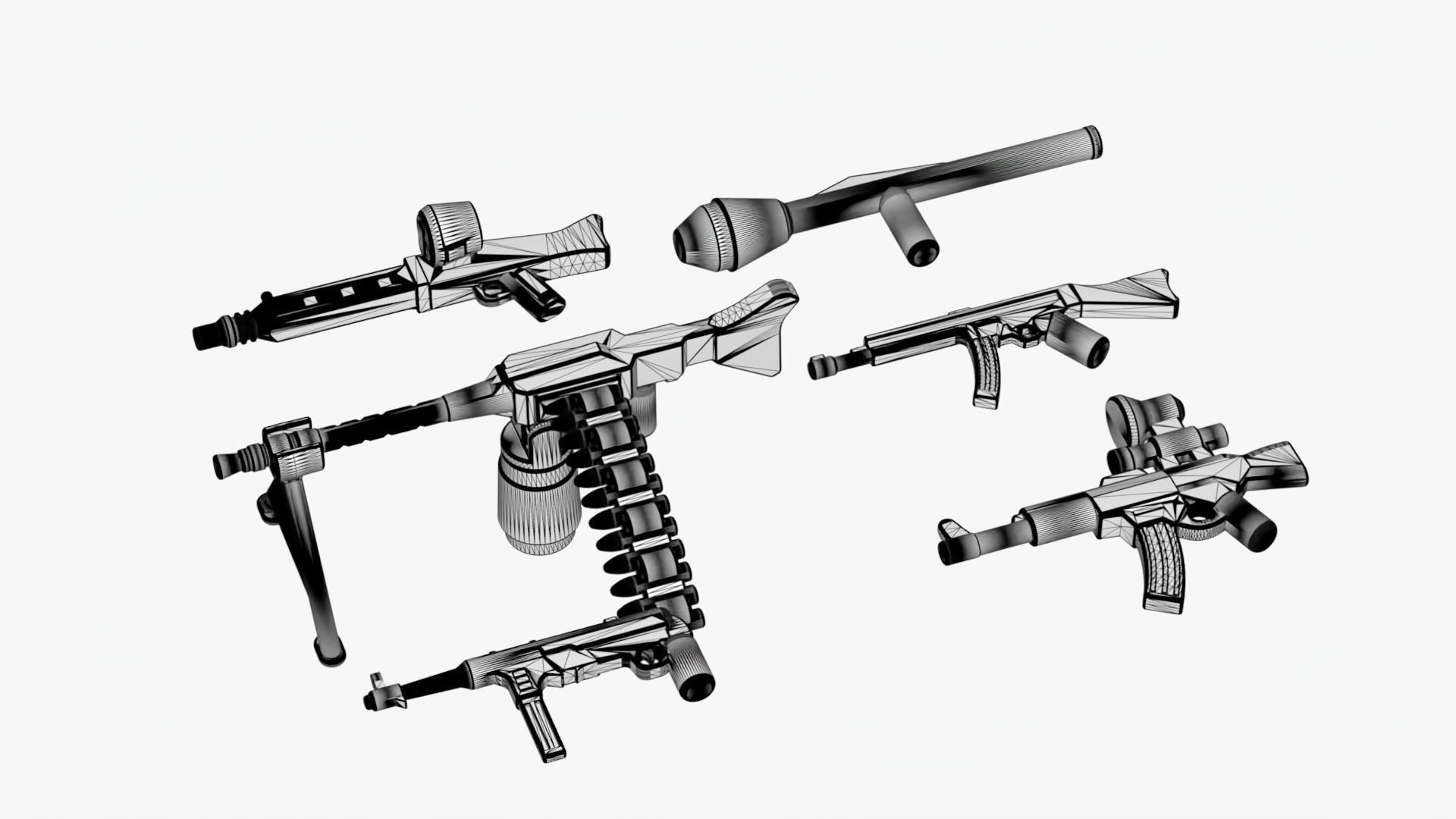 Lego Weapon Collections 3D model_11