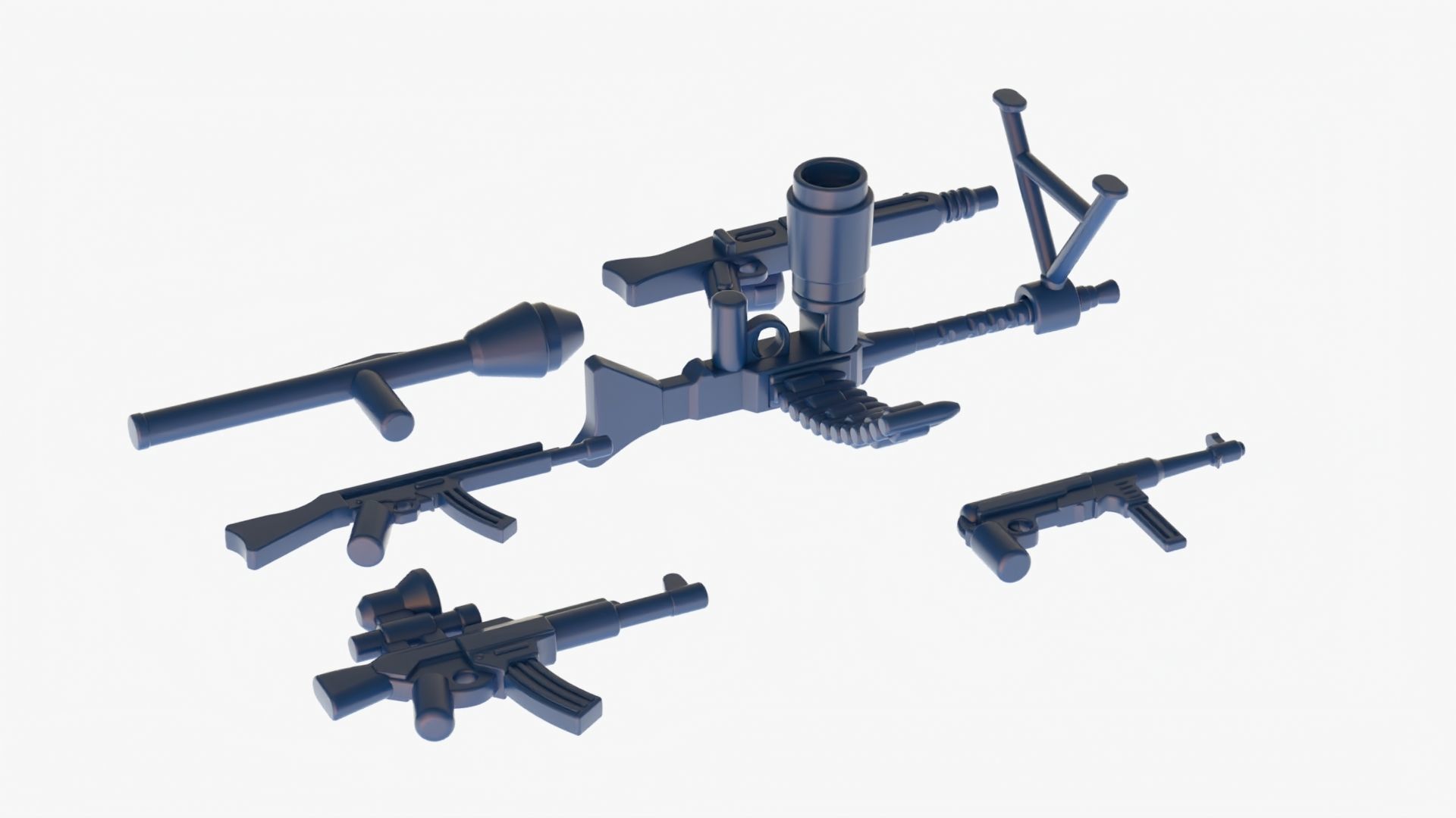 Lego Weapon Collections 3D model_9