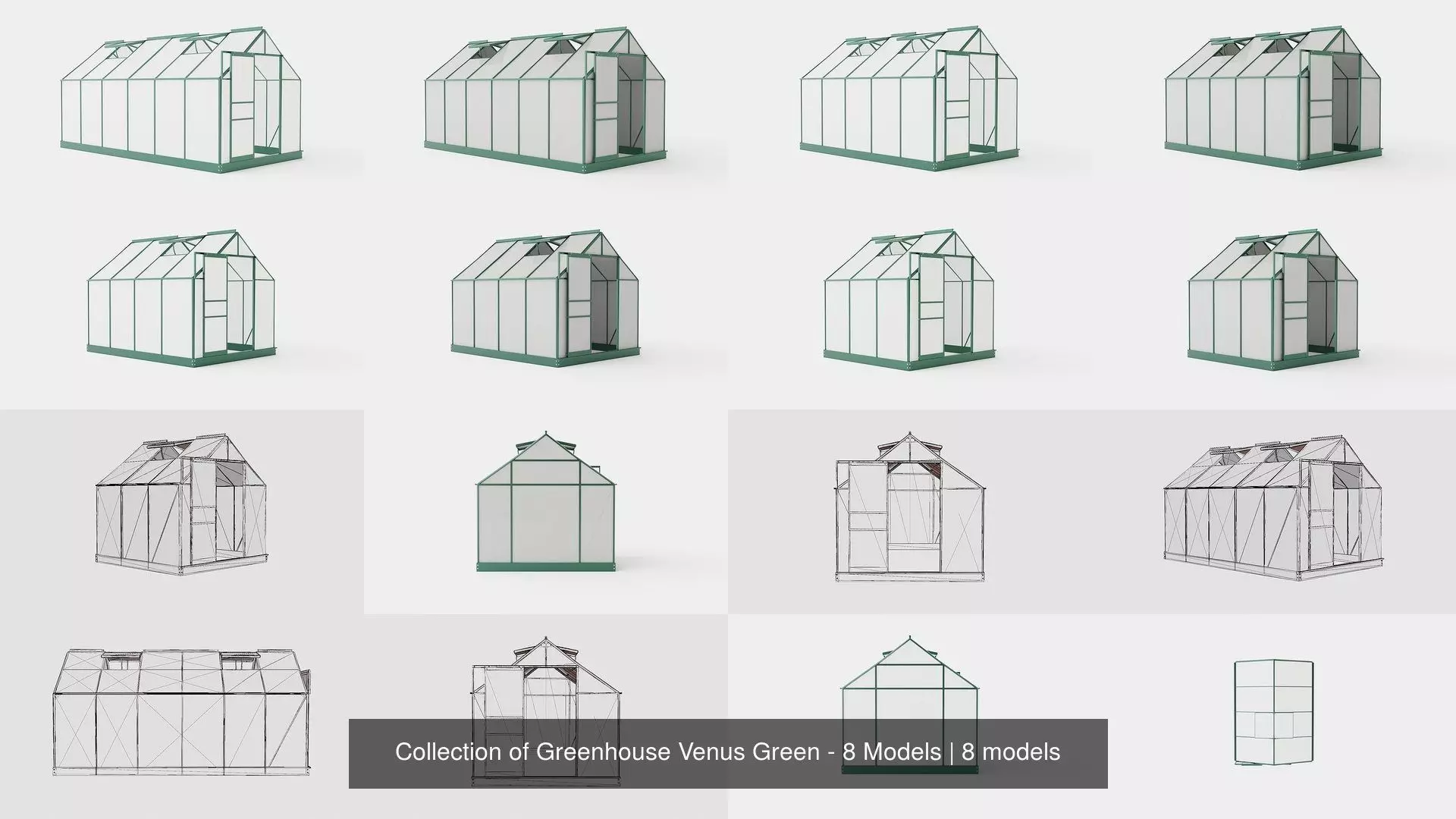 Collection of Greenhouse Venus Green - 8 Models _0