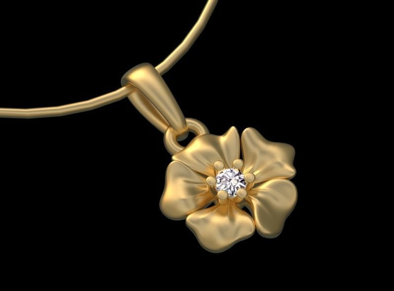 PENDANT FLOWER 3D print model_8