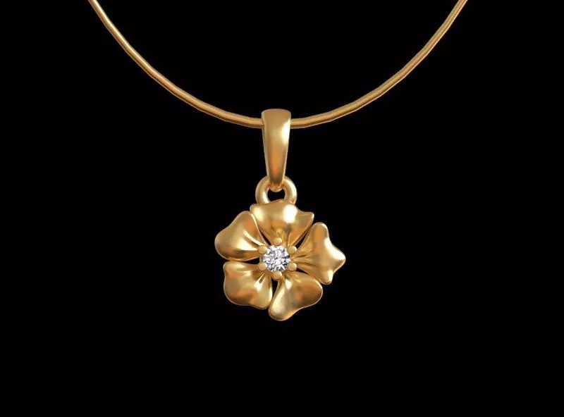 PENDANT FLOWER 3D print model_0