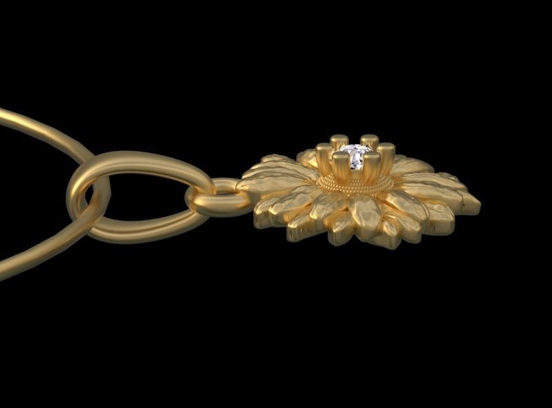 PENDANT FLOWER 3D print model_5