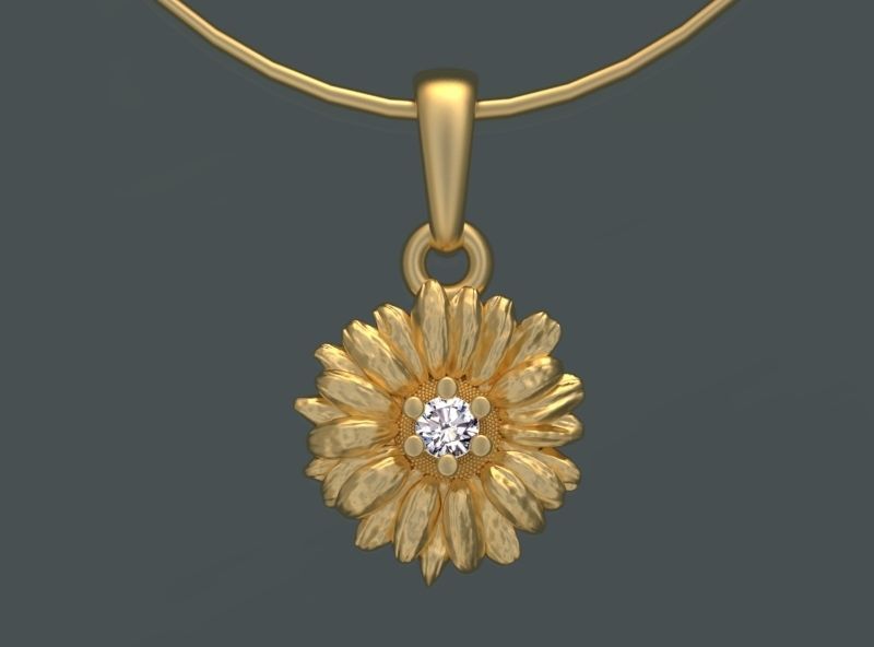 PENDANT FLOWER 3D print model_9