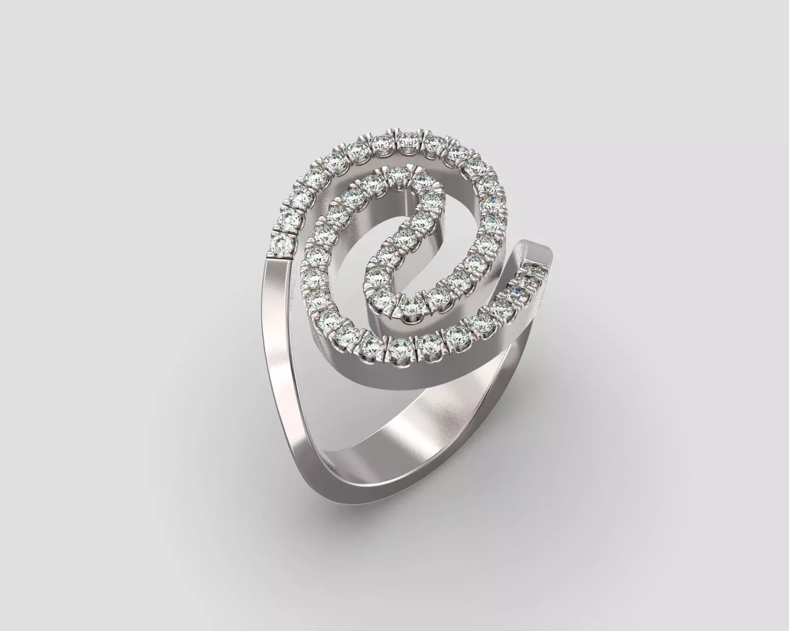 R 201 a Spiral ring 3D print model