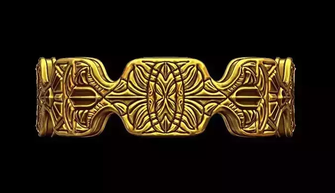 Geometric Engraved Ring