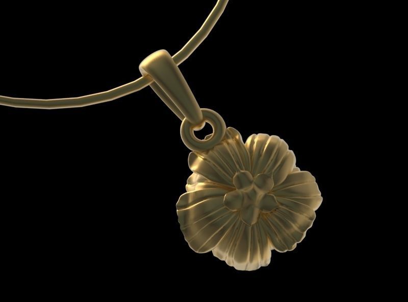 PENDANT FLOWER 3D print model_4