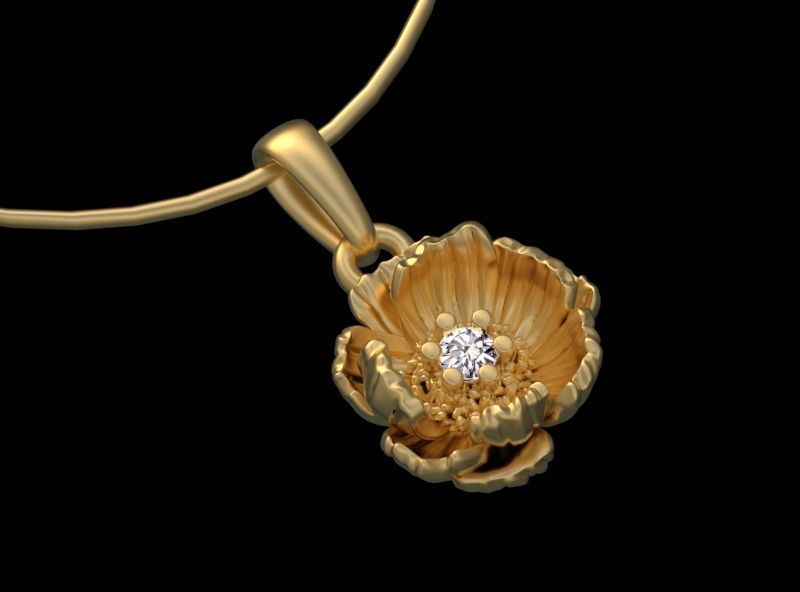 PENDANT FLOWER 3D print model_7