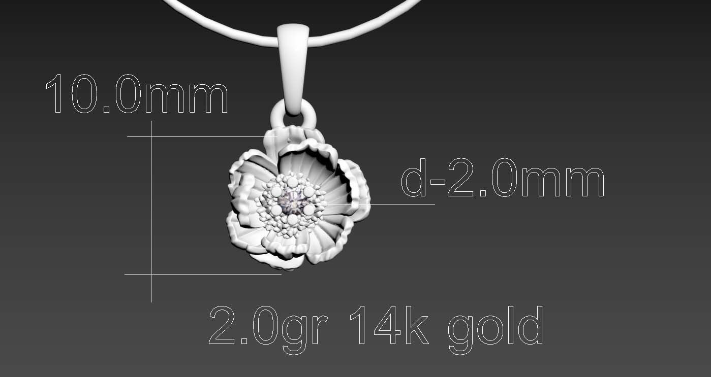 PENDANT FLOWER 3D print model_27