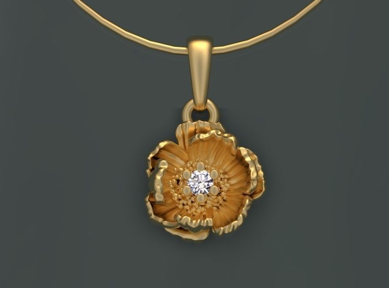 PENDANT FLOWER 3D print model_5