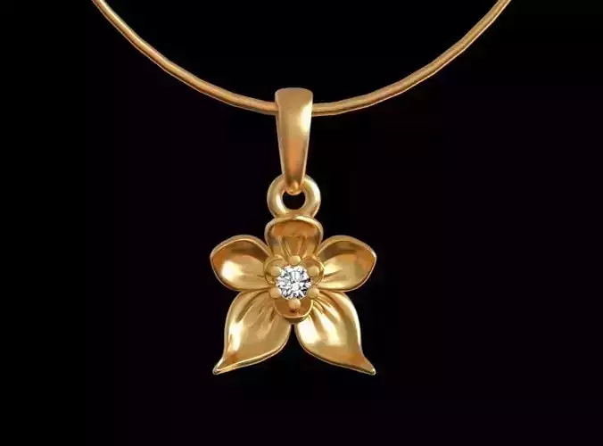 ORCHID  PENDANT FLOWER 3D print model