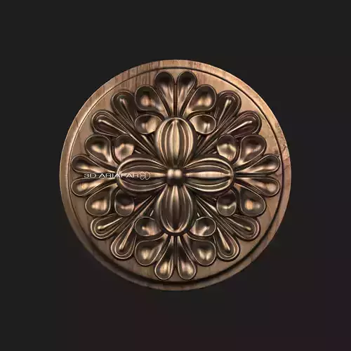 Wood Carving Rosette - 004