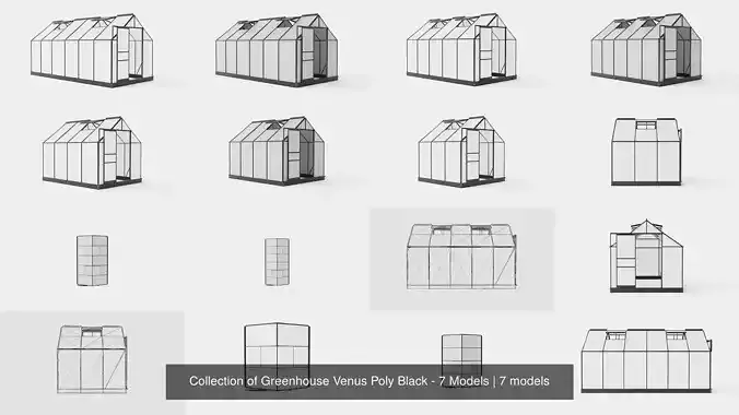 Collection of Greenhouse Venus Poly Black - 7 Models 