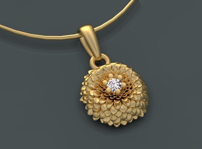 PENDANT FLOWER 3D print model_42