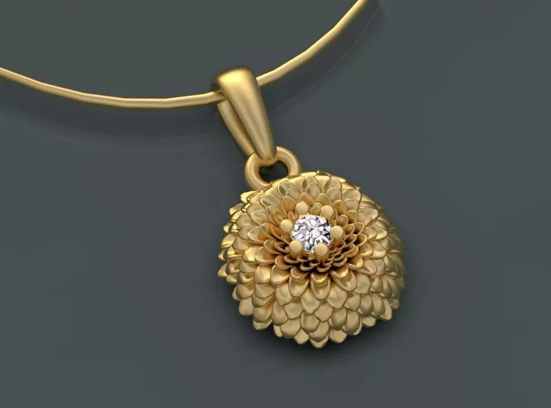 PENDANT FLOWER 3D print model_0