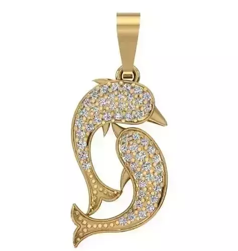 fish Diamond Pendant 