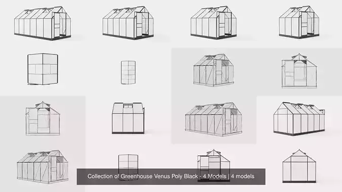 Collection of Greenhouse Venus Poly Black - 4 Models 