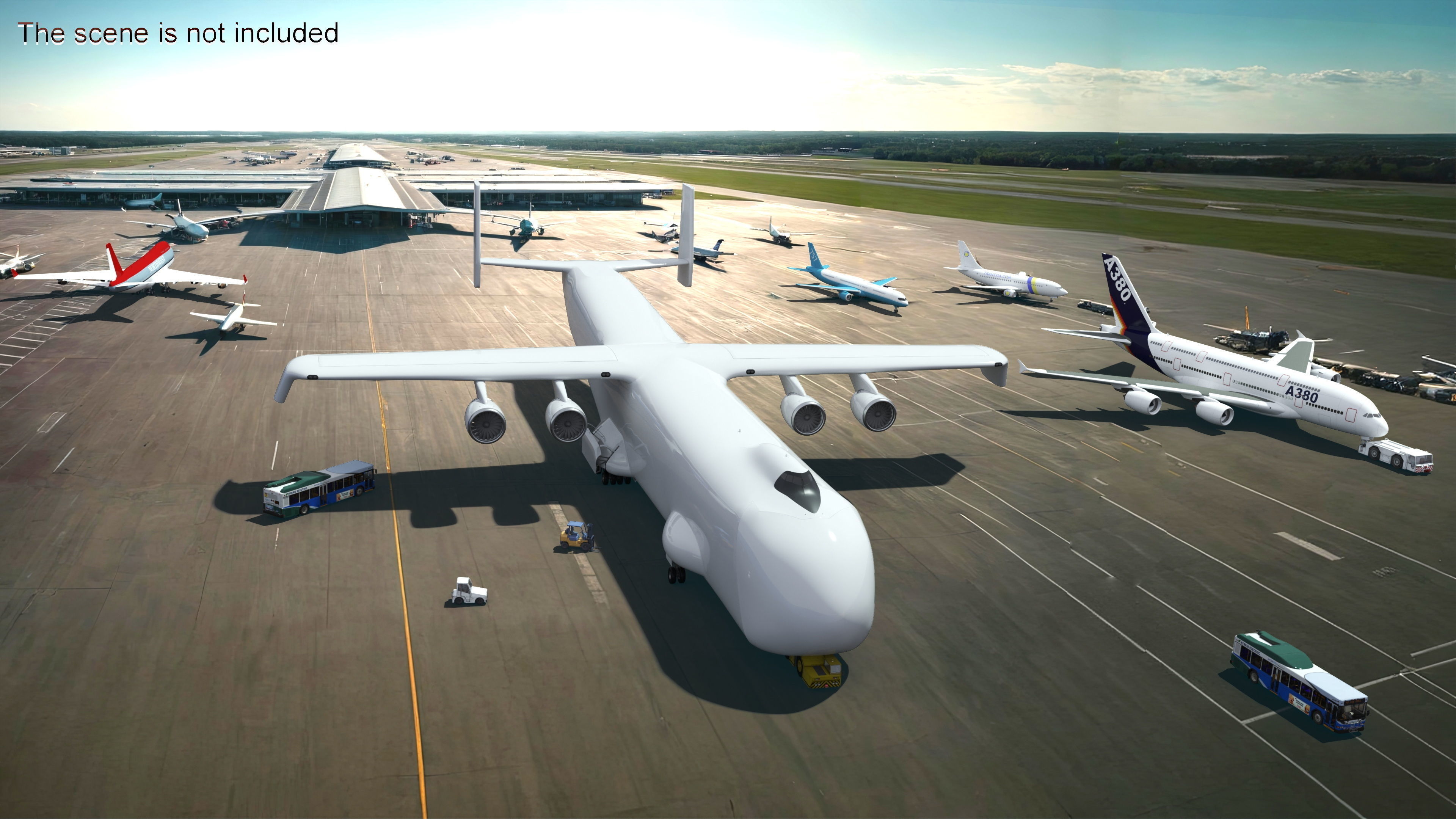 Giant Cargo Plane Rigged for Cinema 4D 3D model