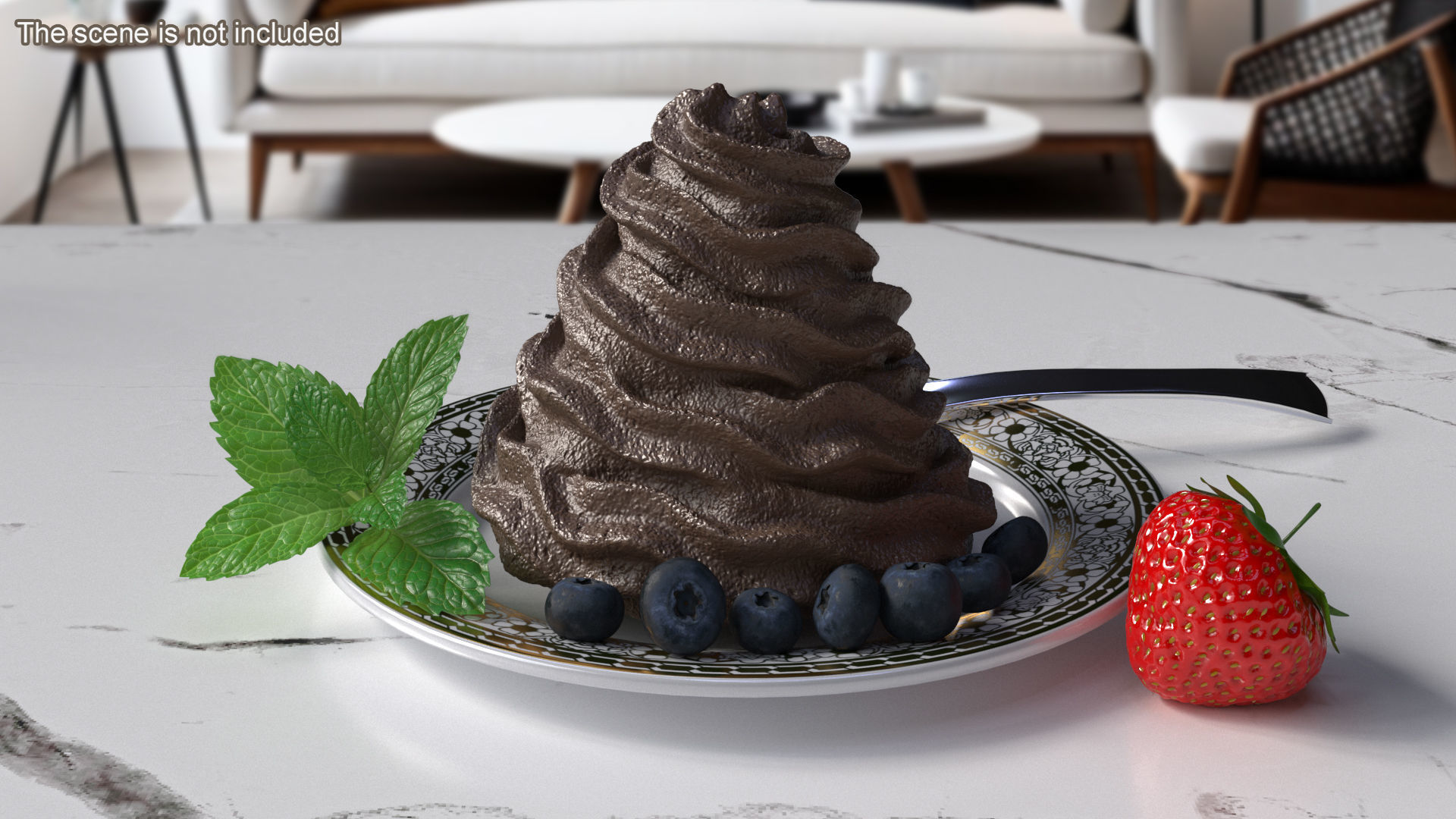 Chocolate Whipped Cream for 3D Print 3D print model