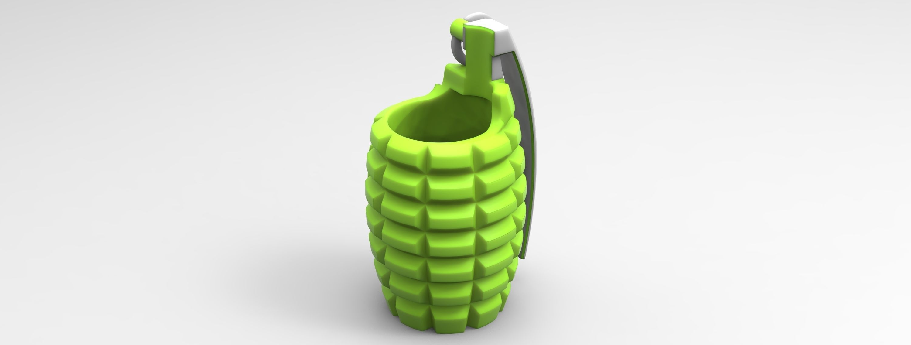 frag grenade pen holder 3D print model_1