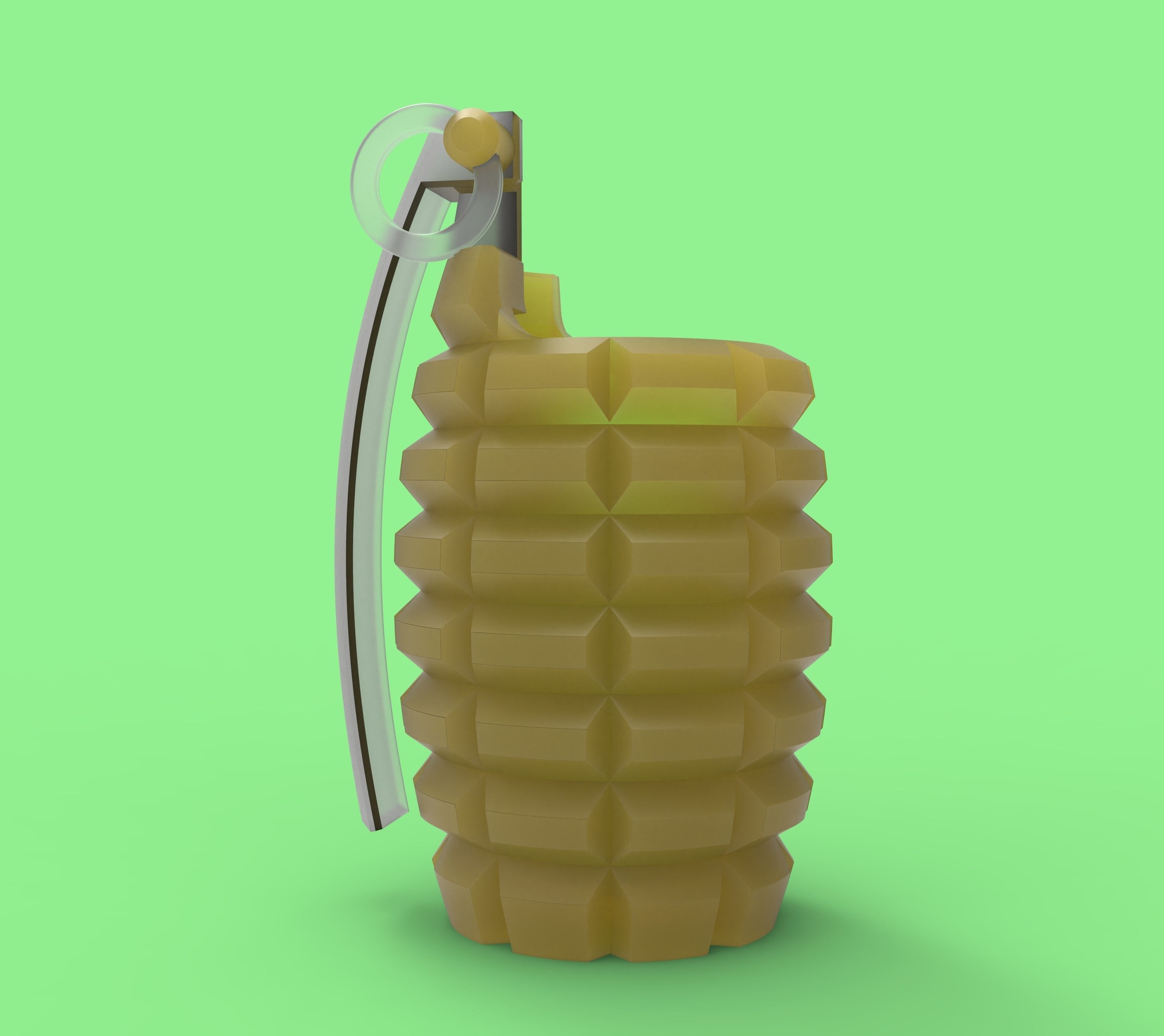 frag grenade pen holder 3D print model_2