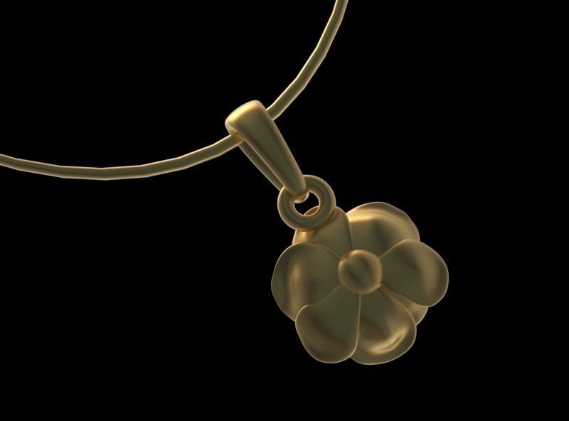PENDANT FLOWER ROSE 3D print model_30