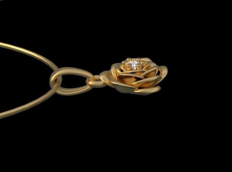 PENDANT FLOWER ROSE 3D print model_38