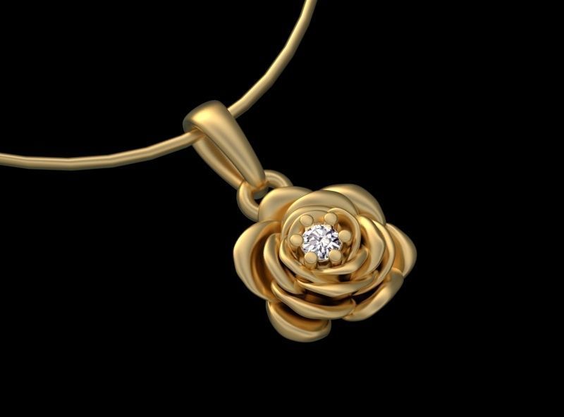PENDANT FLOWER ROSE 3D print model_22