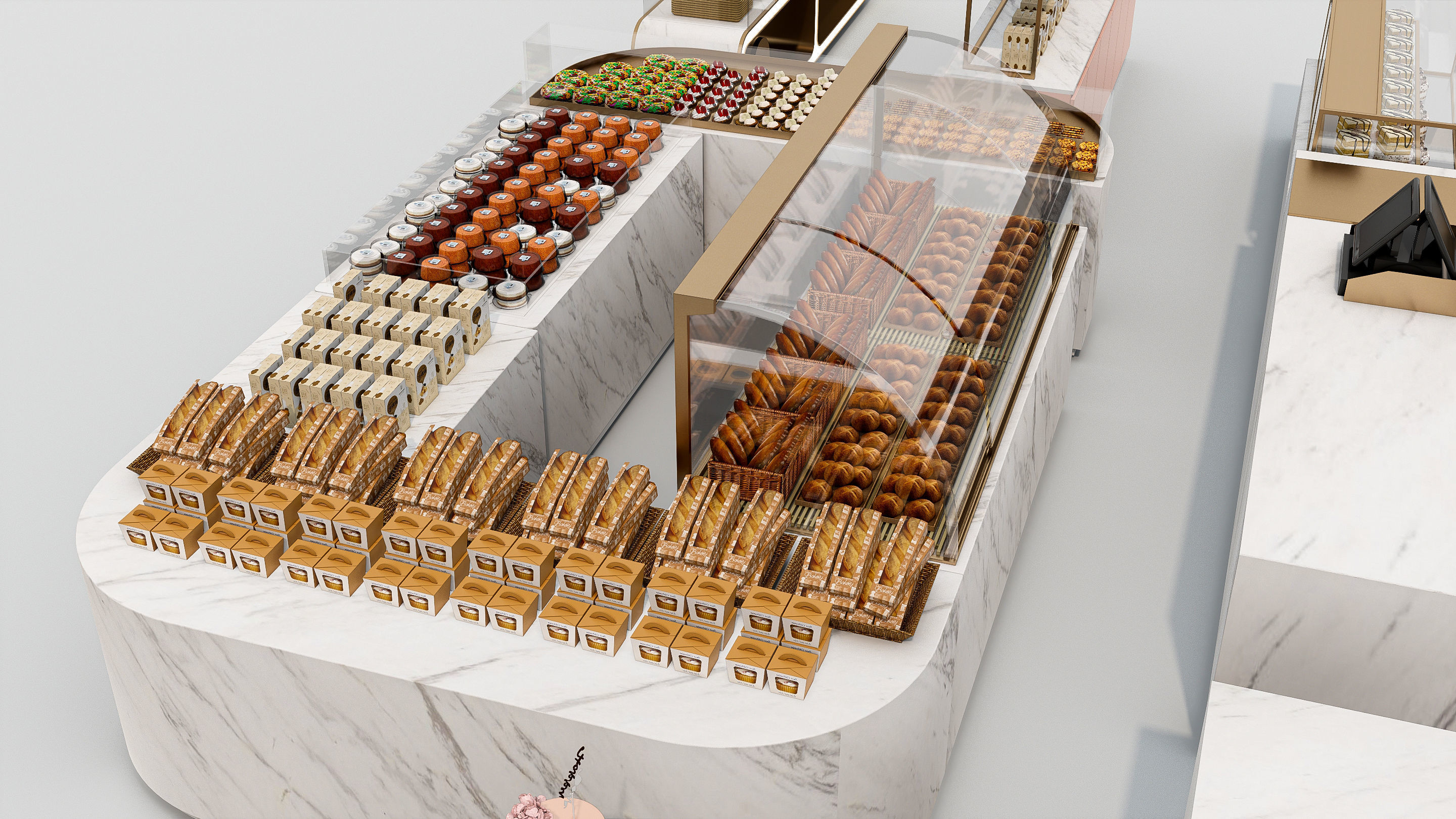 Bakery interior 4 3D model_2