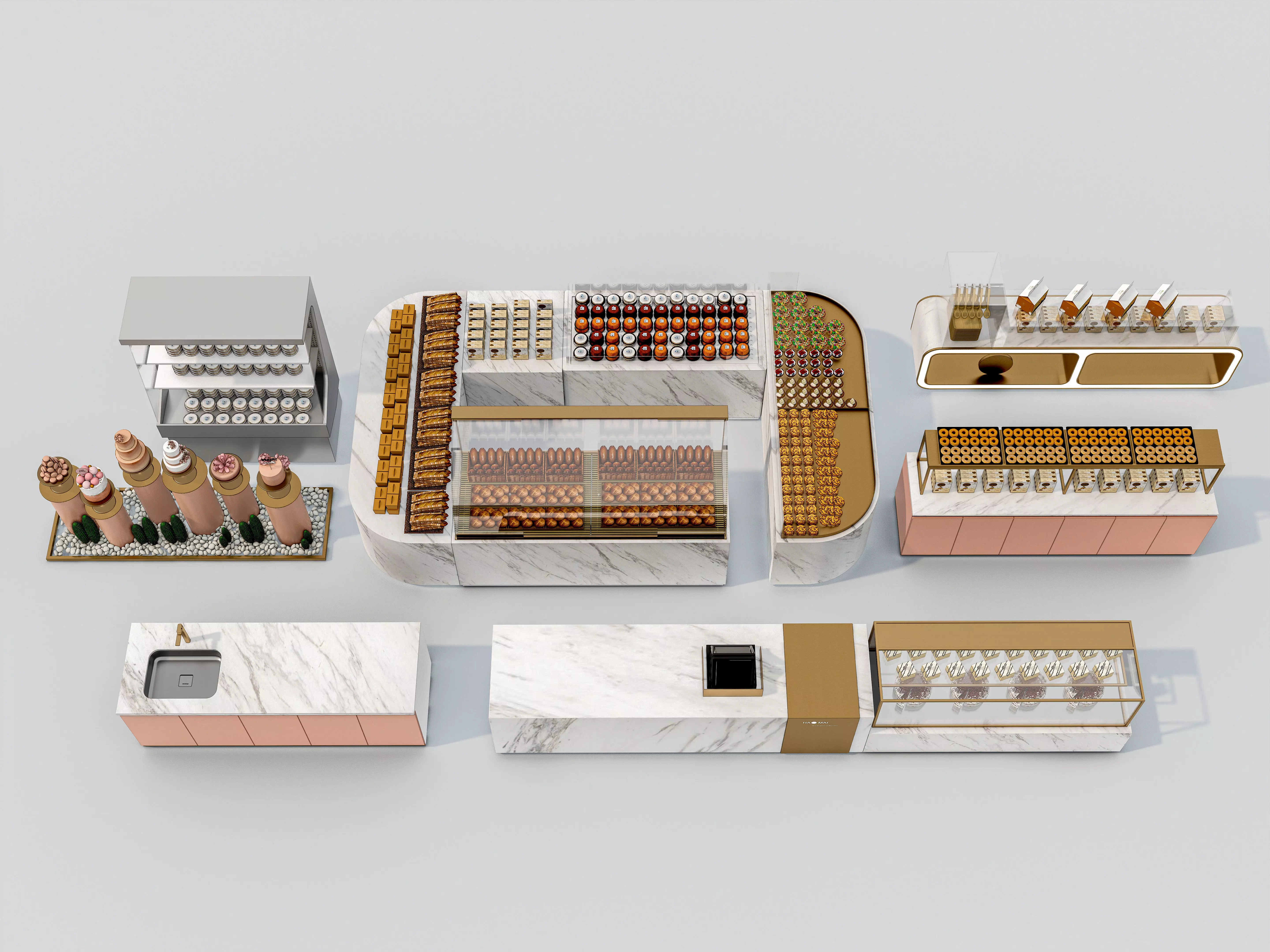 Bakery interior 4 3D model_0