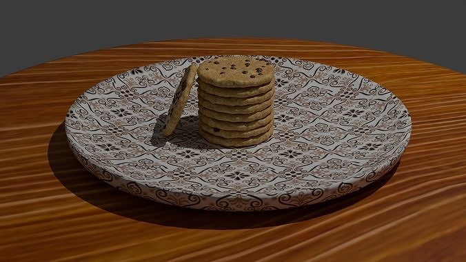 5 cookie models for free Low-poly 3D model