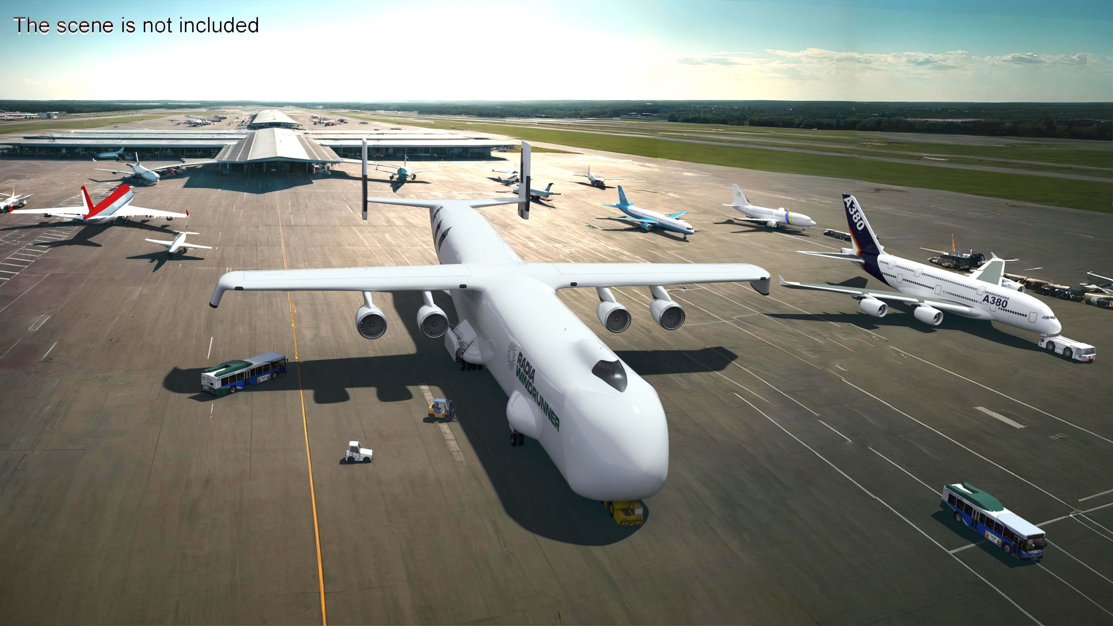 Radia Windrunner Cargo Airplane Rigged for Cinema 4D 3D model