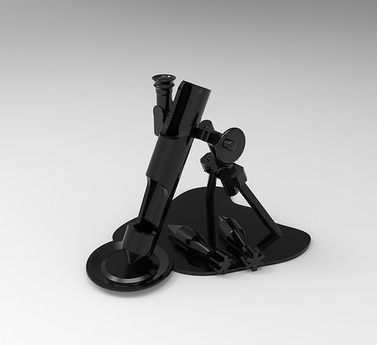 Mortar pen holder 3D print model