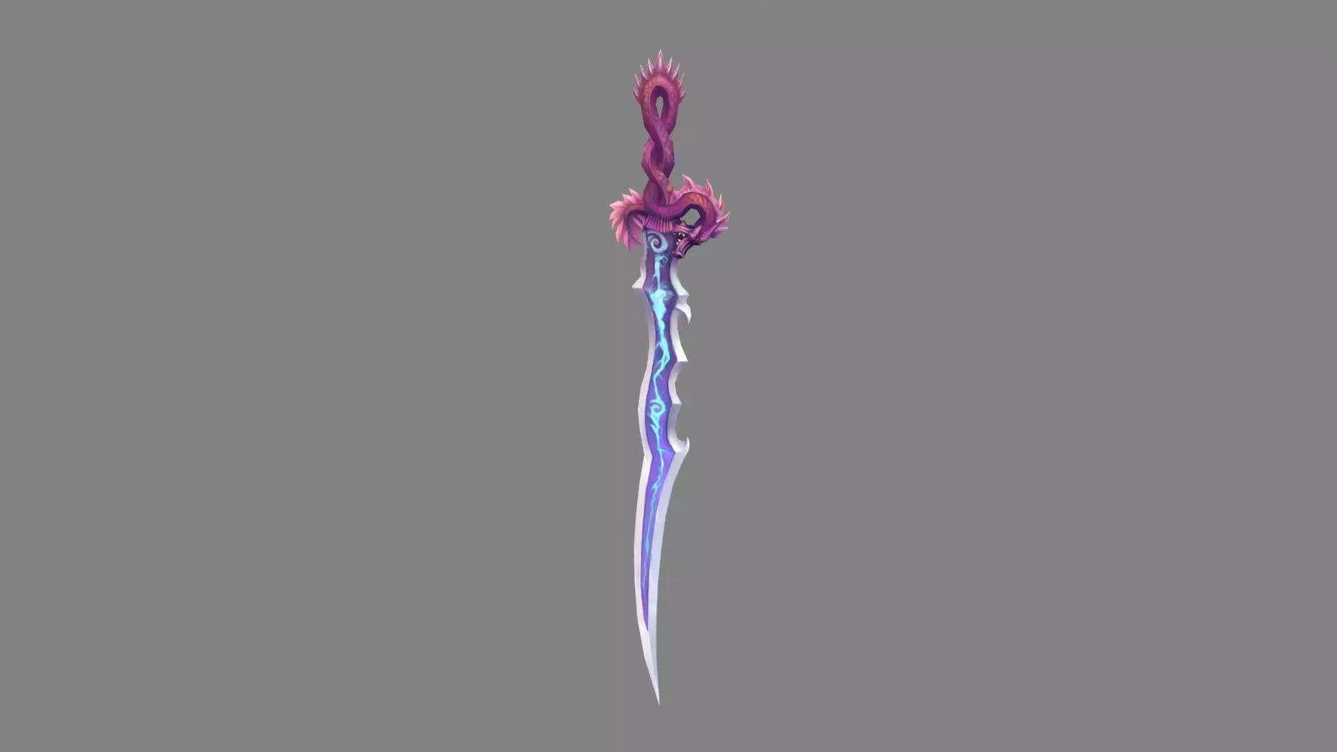 Coiling Dragon Sword Low-poly 3D model_0