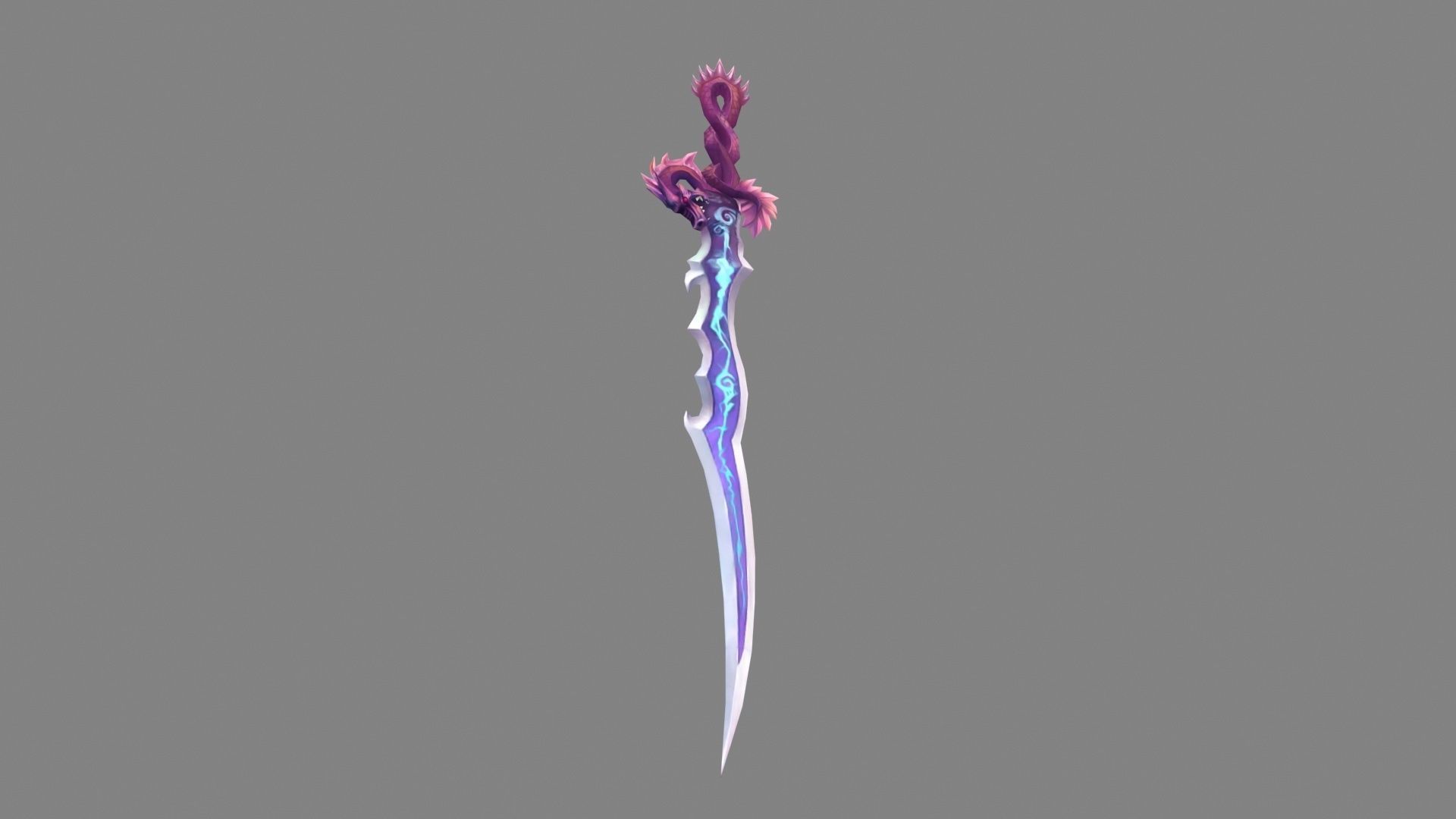 Coiling Dragon Sword Low-poly 3D model_2