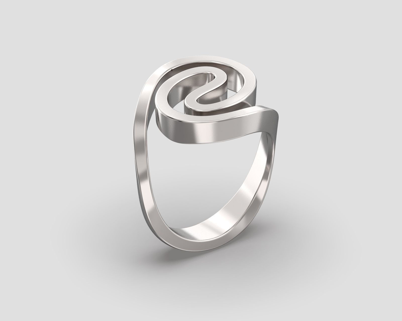 R 201 b Spiral ring  3D print model_8