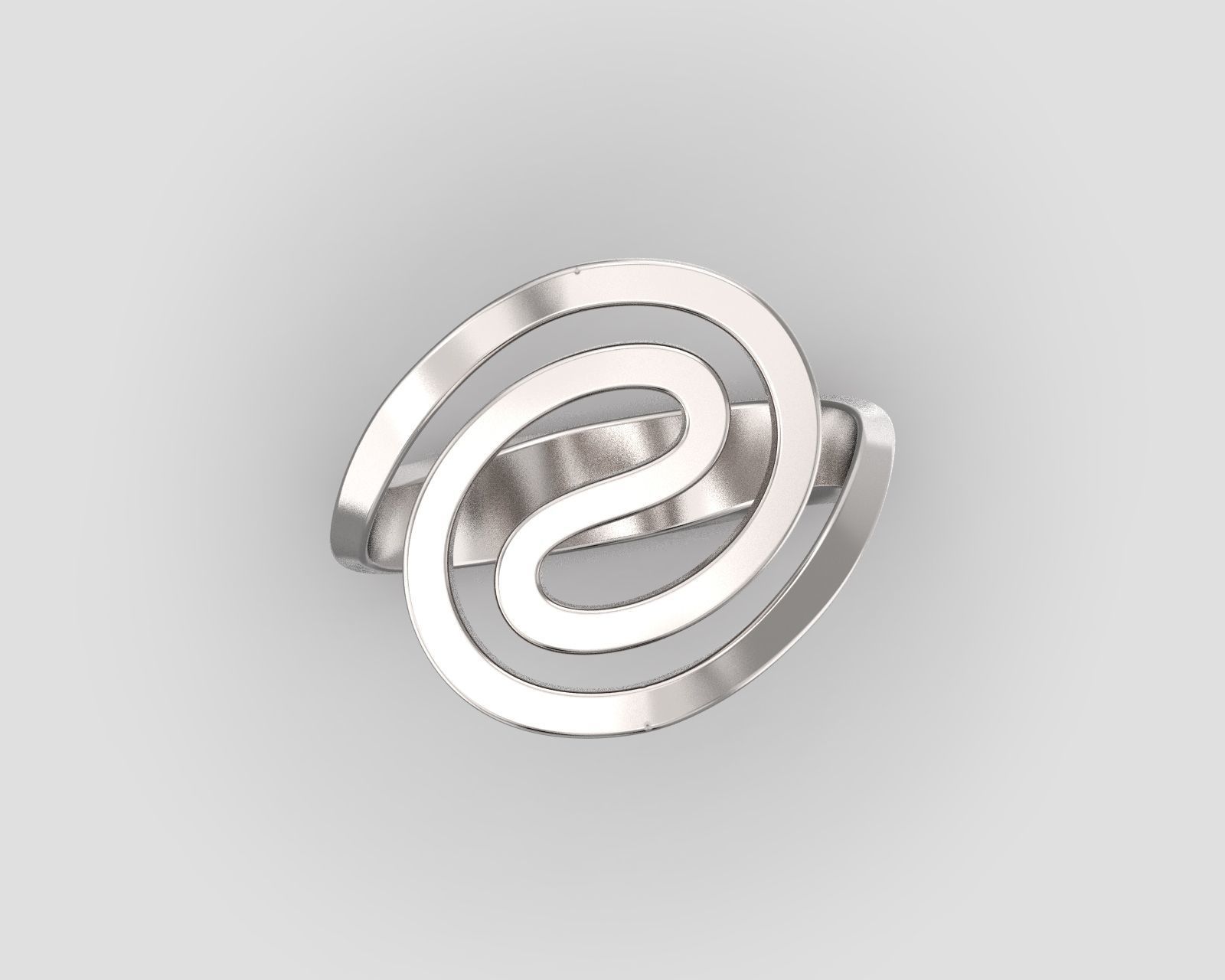 R 201 b Spiral ring  3D print model_5